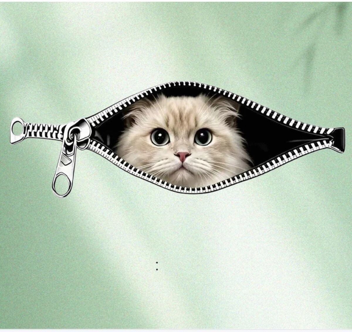 INF Autocollants voiture chat zippé 5 pièces - Autocollants PS étanches, amovibles et multicolores