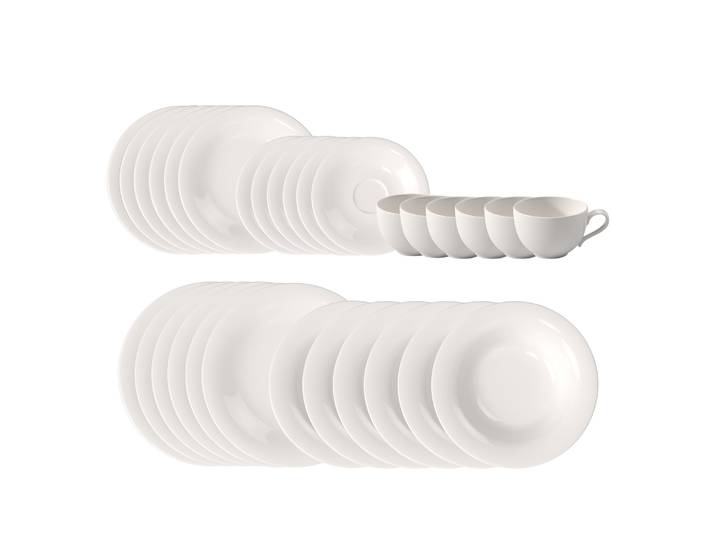 Geschirr-Set Essential Starter-Set , weiß, 30, Porzellan, LIKE. BY VILLEROY & BOCH, Geschirr-Sets, Geschirr-Set, Premium Porzellan