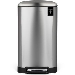 Les-Collectors Mülleimer N712, silber, aus Edelstahl, 30 Liter