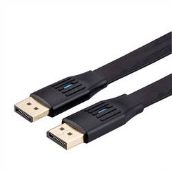 Value DisplayPort Anschlusskabel DisplayPort Stecker, DisplayPort Stecker 1 m Schwarz 11.99.5861 flach DisplayPort-Kabel