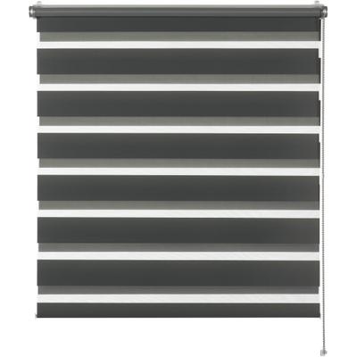 Doppelrollo "Tilda", grau, B:45cm H:150cm, Polyester, SCHÖNER WOHNEN-KOLLEKTION, Rollos, geklemmt, silberne oder weiße Rollo-Technik
