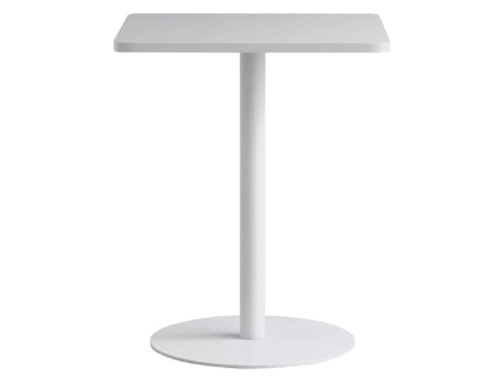 Beistelltisch, 29 Höhe, mit Metallsockel, dekorativer Säulentisch(/White)