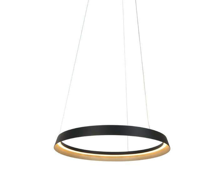 Liadomo Pendelleuchte Lukia wide, LED-Ring, modern, Schwarz Clea