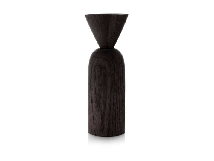 Applicata Vase Shape cone Chêne teinté en noir