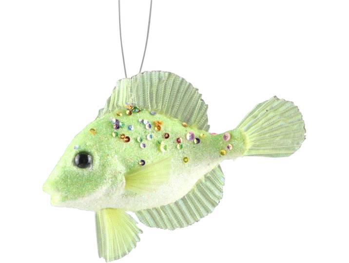 Dekofigur AM DESIGN Styropor-Fisch , grün, B:10cm H:4cm, Styropor, Dekofiguren, Dekofigur, in Handarbeit gefertigt