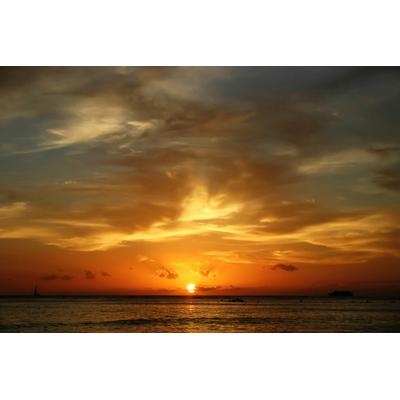Fototapete PAPERMOON "Waikiki Beach Oahu", bunt, B:2m L:1,49m, Vlies, Tapeten