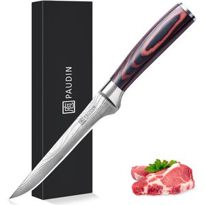 Paudin Filetiermesser Universal Classic N10, für Fleisch&Fisch, 15 cm Edelstahlklinge, flexibel, mit Pakkaholzgriff