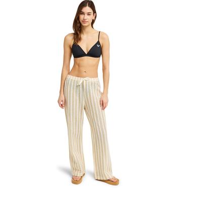Relaxhose ROXY "Moana Story", Damen, Gr. S, Normalgrößen, beige (pebble), Obermaterial: 50% Baumwolle, 50% Polyester., Hosen Relaxhose