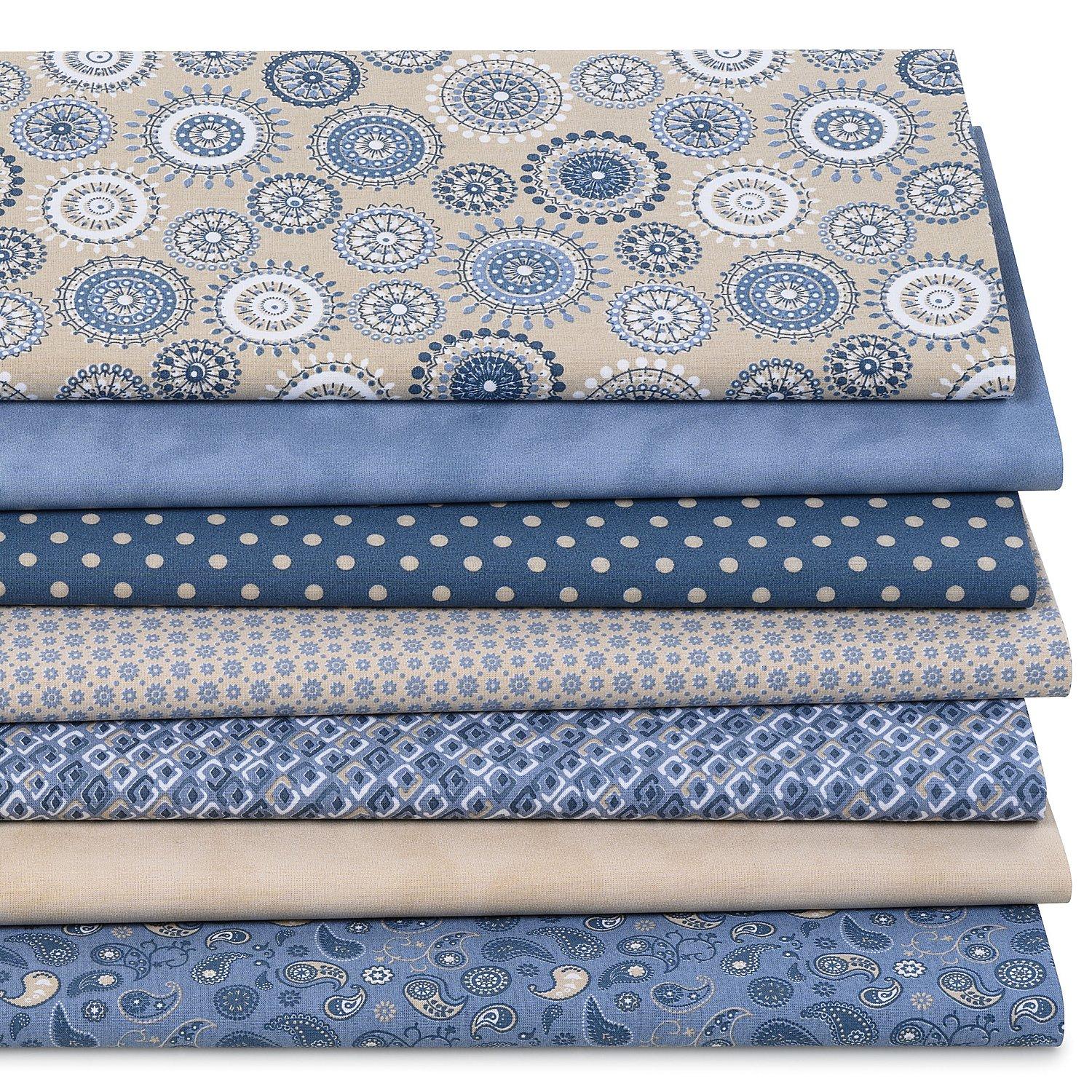 Patchwork- und Quiltpaket "Mandala Marokko", blau-color