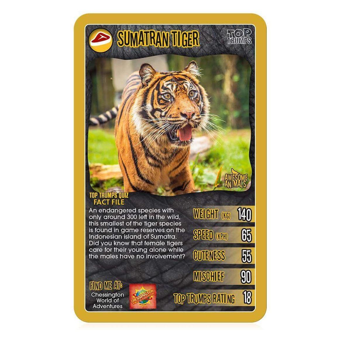 Winning Moves Top Trumps Awesome Animals Classics Card Game, Find out how cute the Snow Leopard is and how big is (5036905044066)