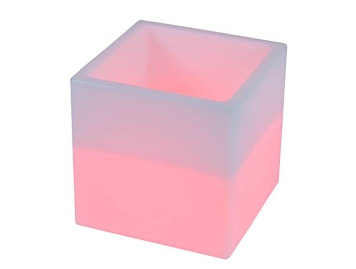 LED-Highlights Led Eiskübel Getränkekühler und Sektkühler 40x40x40 cm 16 Farben Aufladbar mit Akku und Fernbedienung Eiswürfelbehälter
