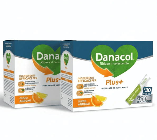 Danacol Plus+ BIPACCO Integratore Colesterolo 2x30 Stick
