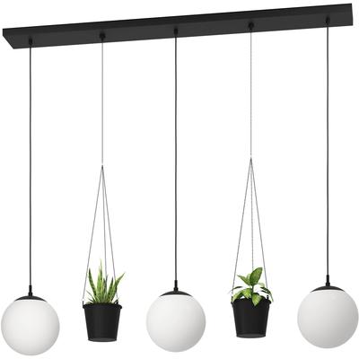EGLO Hängeleuchte "RONDO 3", schwarz, H: 110cm, 1 Stk., Leuchten, Hängeleuchte mit Blumentopf, Hängeleuchte