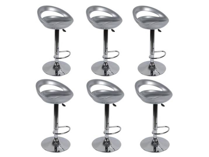 Lot de 6 Tabourets Bar GRIS Chaises pour Salon Bar Restaurant