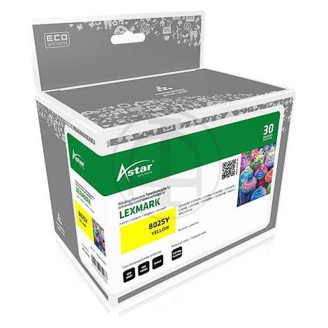 Astar Gelb  - Tonerpatrone (Alternative zu: Lexmark 80C2SY0) (Y) (AS13082)