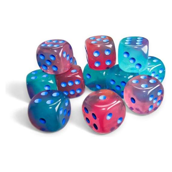 Chessex Würfel-Set Gemini - Leuchtend Grün-Pink / Blau (CHX26664)