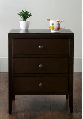 Painted Wood 3-drawer Nightstand Storage Table by East at Main