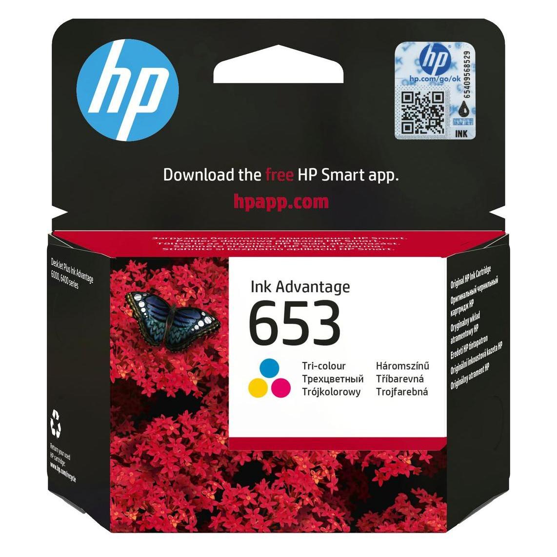 HP 653 Tri-Color Original Ink (3YM74AE)