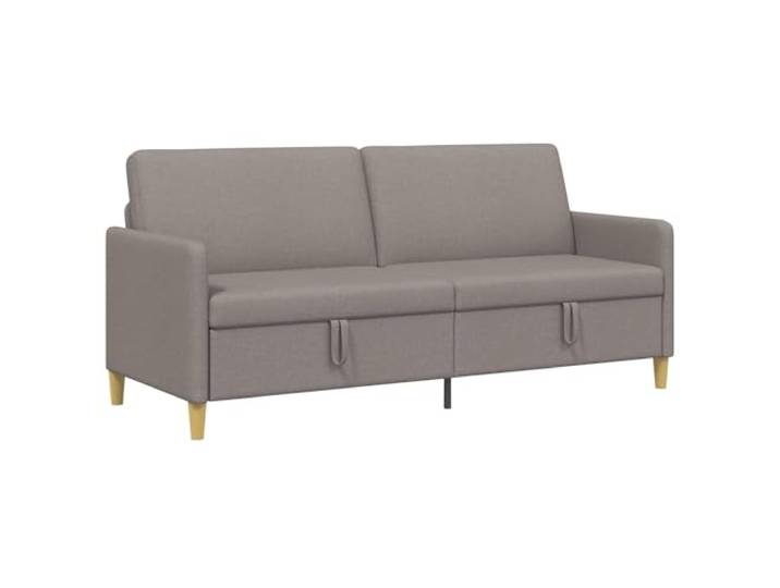 PUGYNBK Sofa mit Stauraum, Taupe, 192 x 78 x 87 cm, Polyester Klappsitz mit Innenraum, abnehmbare Bezüge, quadratische braune Beine, Gestell aus Metall und Holz, Design