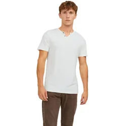 Jack & Jones T-Shirt mit Splitneck in Cloud Dancer-S