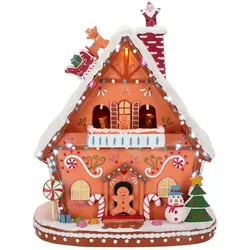 Gingerbread Candy House LED animiert 37cm