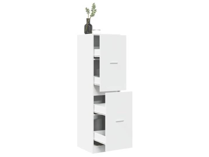 GPWERSDF Apothekerschrank Weiß 40x41x144,5 cm Holzwerkstoff Auszugschrank Robustes Holzwerkstoffmaterial, glatte Oberfläche, Metallschienen, elegante Griffe, vielseitig als Beistellschrank oder