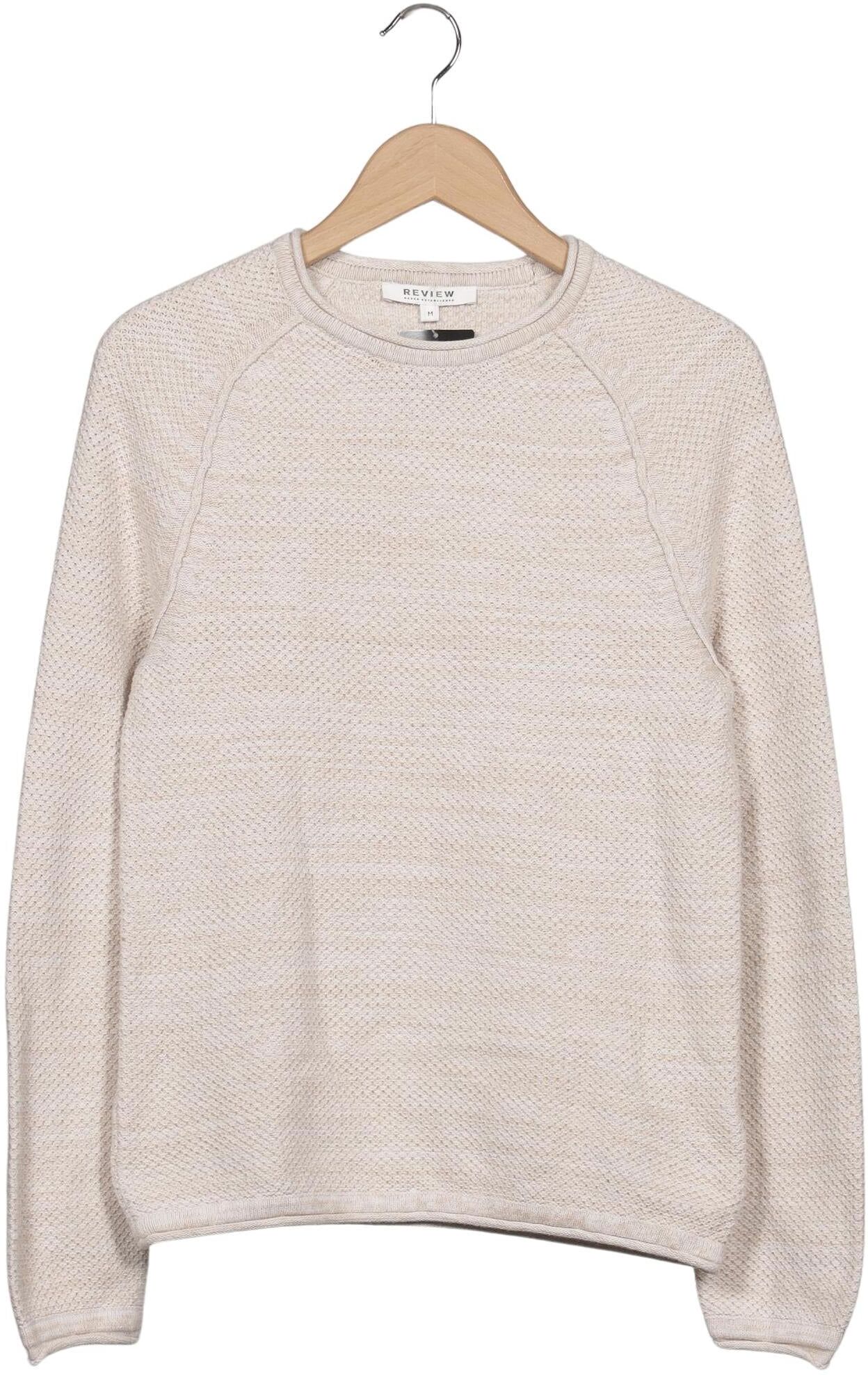 Review Herren Pullover, Beige, Gr. M, Baumwolle - Second Hand
