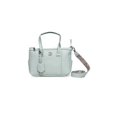 Schultertasche GATTINONI "Denise Soft Small Shopping Bag Damen", Damen, Gr. B/H/T: 12cm x 20cm x 12cm onesize, grün (sage), PVC, Polyurethan, Taschen Schultertasche, Schultertasche Damen, Abendtasche, Fashion, Lifestyle, Sale