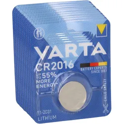 10x VARTA CR2016 Lithium-Knopfzelle 3V im 1er Blister