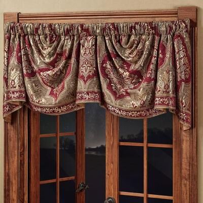 Touch of Class Ruby Court Wide Empire Valance 110 x 28, 110 x 28, Ruby