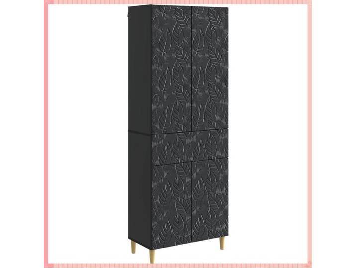 Ensemble de Meubles - Bois d'ingénierie - Rangement - Extérieur - Noir - 2 pcs