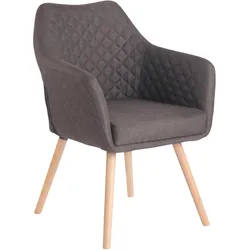 CLP Esszimmerstuhl Gent Stoff natura   Farbe: dunkelgrau, Gestell Farbe: natur