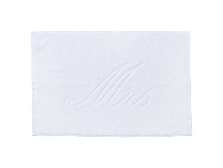 Tapis de bain Mrs 50 x 70cm Blanc/Blanc