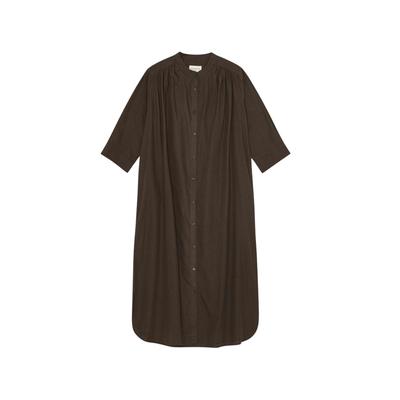 Shirtkleid MOSHI MOSHI MIND "moshi moshi mind Shirt dress laurella", Damen, Gr. S/M, braun (schwarz braun), Obermaterial: 100% Baumwolle, Kleider Shirtkleid