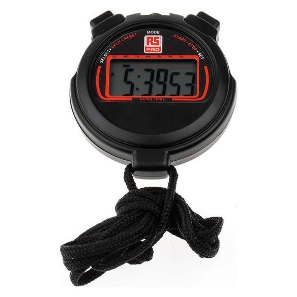 RS PRO Digital Stopwatch Black (8111814)
