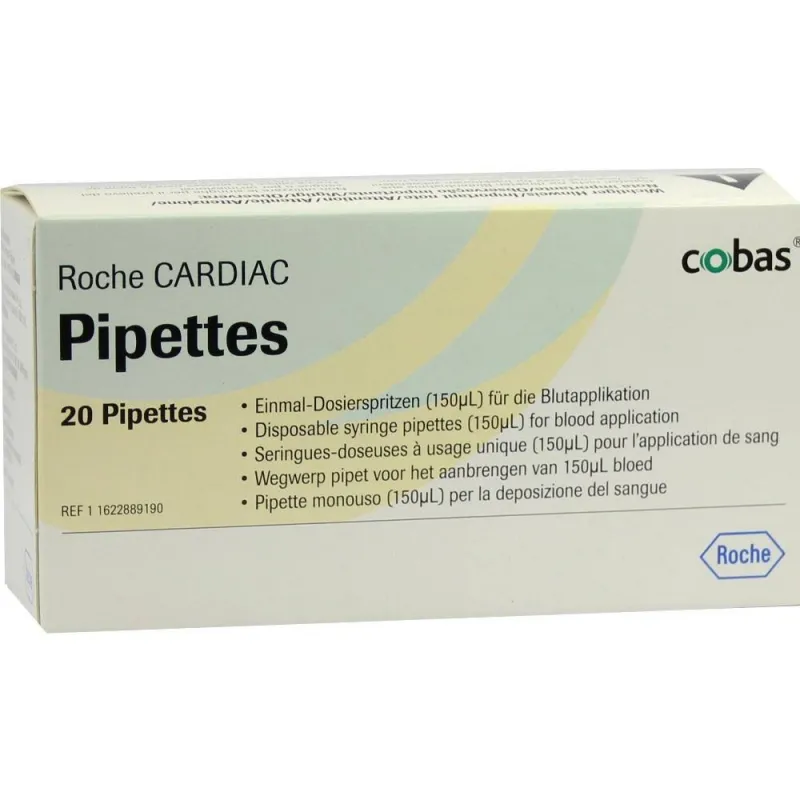Roche Diagnostik Roche CARDIAC Pipetten 150 µL für Schnelltest (20 Stück) 11622889190