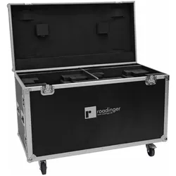 Roadinger Flightcase 2x DMH-640 mit Rollen, Audio Racks + Cases, Schwarz