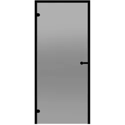 Saunatür Harvia Black Line - Schwarzes Aluminium / Glas Grau / 70 x 190