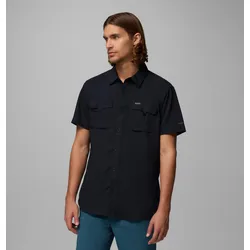 Funktionshemd COLUMBIA, Herren, Gr. XL (54), N-Gr, schwarz, Web, Obermaterial: 100% Polyester, Hemden, Kurzarm-Ausführung, mit bequemer Passform, aus Polyester in Webart