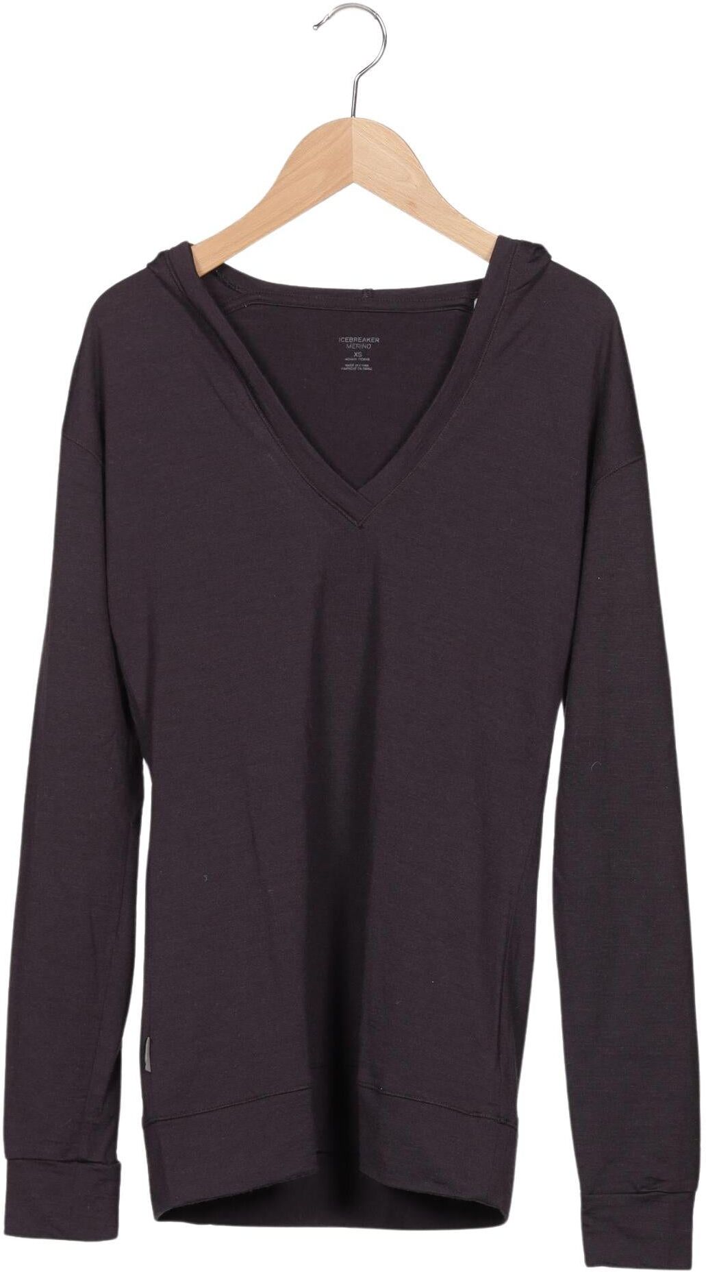 Icebreaker Damen Kapuzenpullover, Lila, Gr. XS, Merino - Second Hand