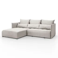 ECKSOFA APOLLO L mit Schlaffunktion und Bettkasten – linke Seite