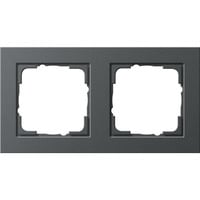 Abdeckrahmen 2-fach E2 System 55 anthrazit Kunststoff Thermoplast IP20 anthrazit, Retail