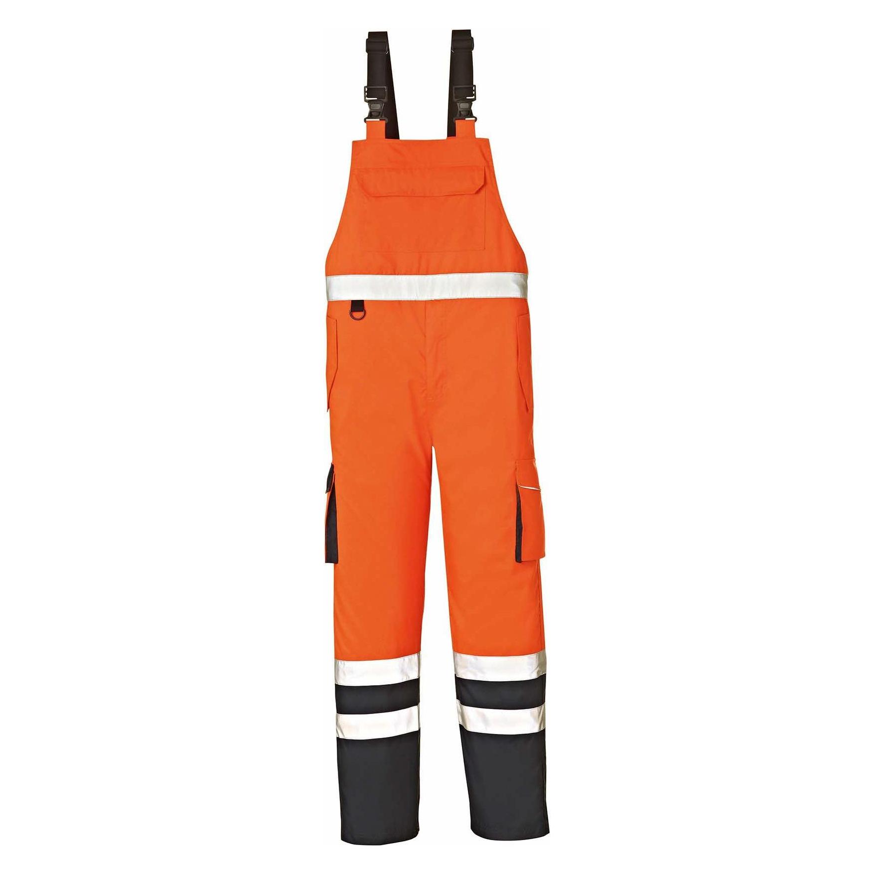 BIG Arbeitsschutz Warn-Wetterschutz-Latzhose CHI leuchtorange/navy,Gr.S (S) (228247)