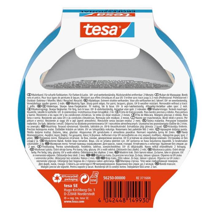 tesa Malerkrepp OUTDOOR, Malerband für den Aussenbereich (25 mm) (56250-00000-02)