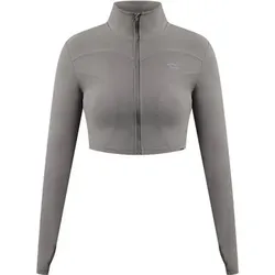 SMILODOX Crop Jacke Brianna, Größe L in Grau Grau