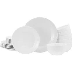 CreaTable BASE Weiss Tellerset 18-tlg Porzellan