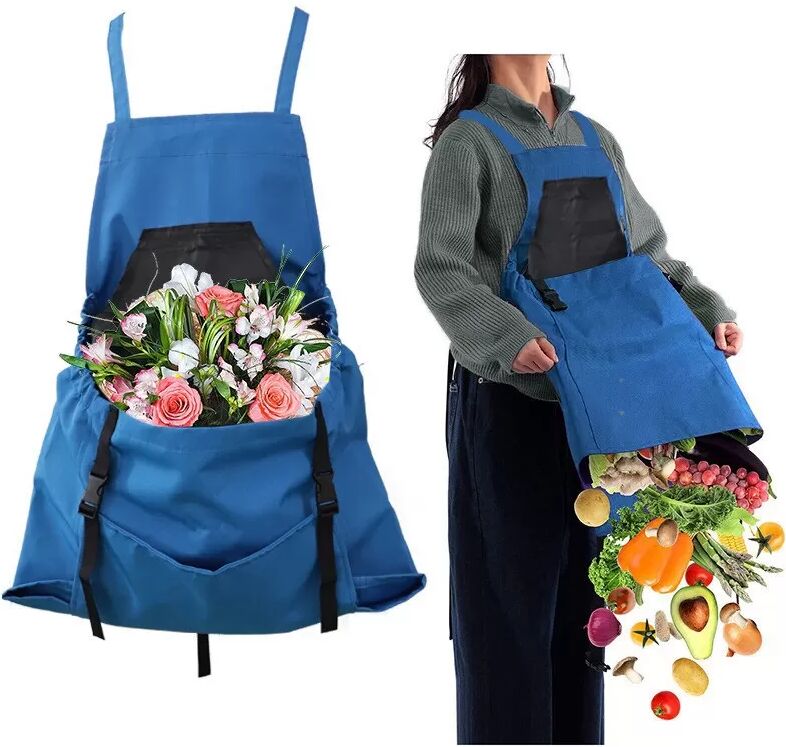 INF Tablier de jardinage multifonctionnel avec boucle à dégagement rapide Bleu