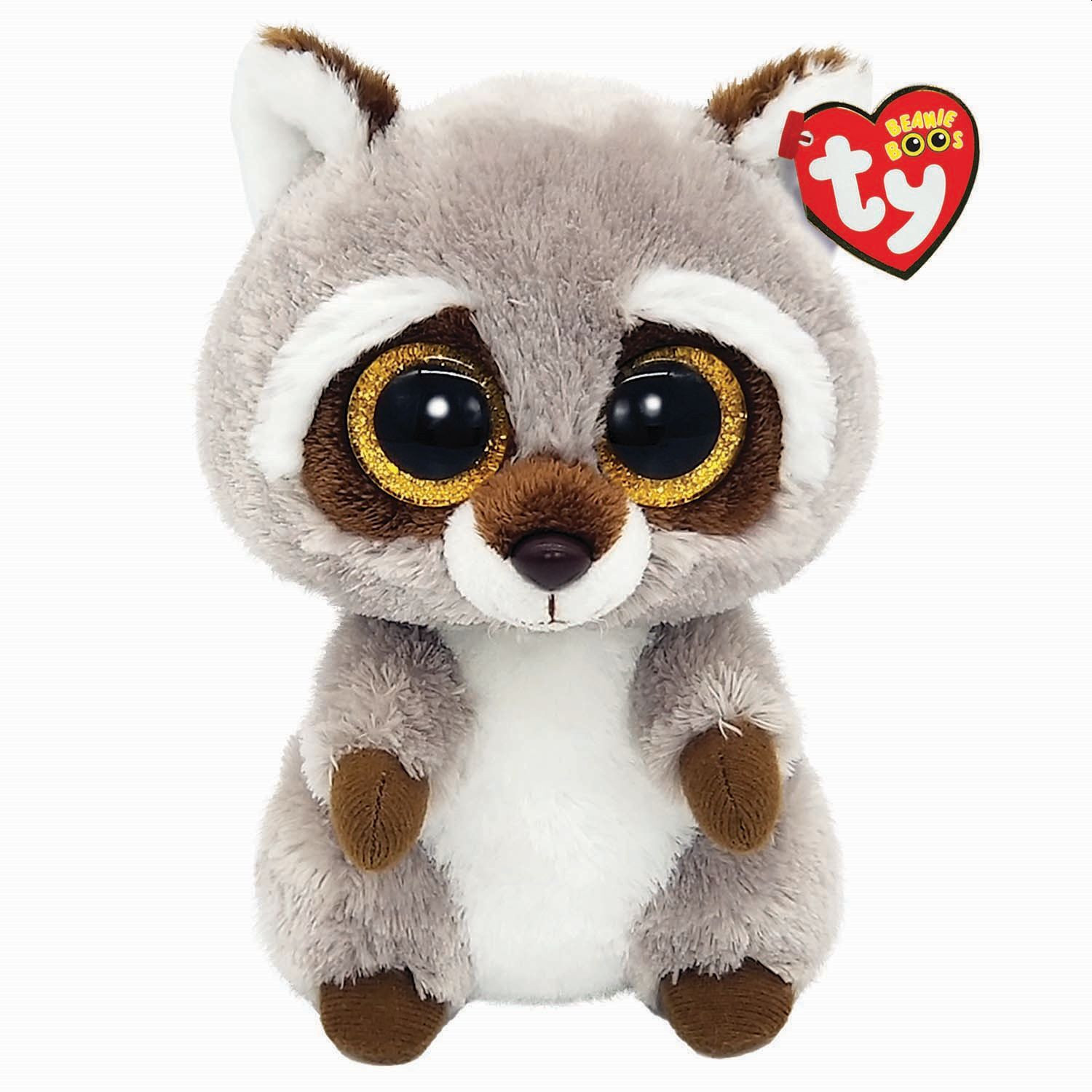 TY 36375 Pluche Beanie Boo Wasbeer Oakie, 15 cm