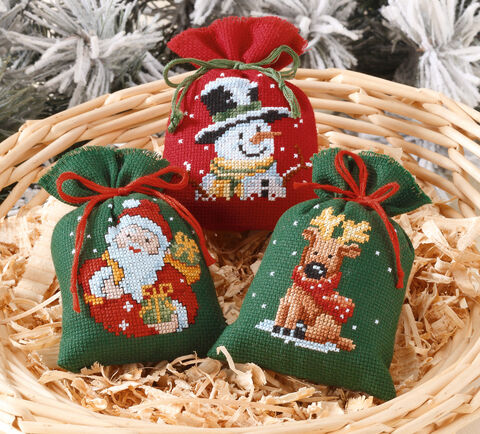 Geschenksäckchen "Es weihnachtet", 3er-Set