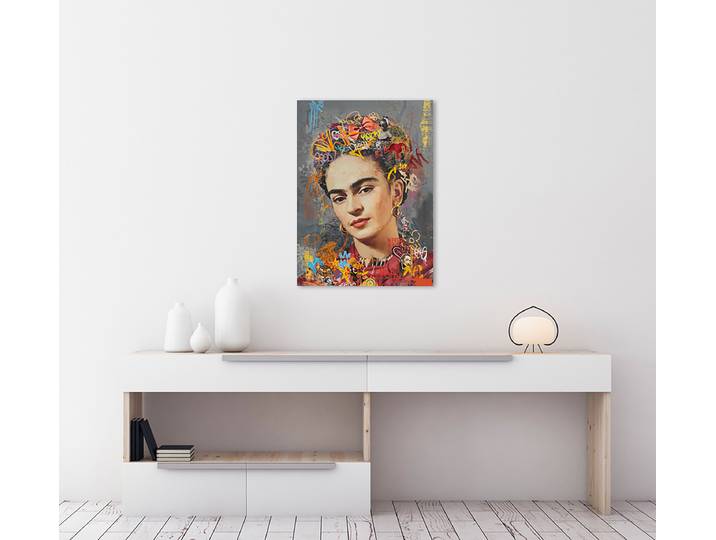 Leinwandbild Mexican Street Art Mischgewebe Multicolor 60 x 80 x 4cm